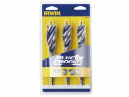 Irwin 6x Blue Groove Wood Drill Bit 3pce Set £19.49